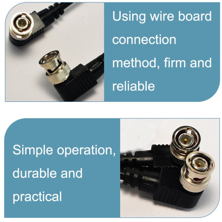 BNC Male to Male Elbow Audio and Video Cable Coaxial Cable, Length:, 0.5m, 1m, 1.5m, 2m, 3m BNC Male to Male Elbow Audio and Video Cable Coaxial Cable, Length:, 0.5m, 1m, 1.5m, 2m, 3m